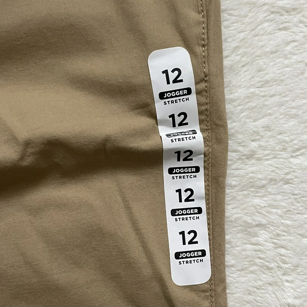 The Childrens Place Jogger Stretch Twill Navy/Tan Utility Casual 12 Set of 2